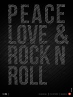Framed Peace Love and Rock N Roll
