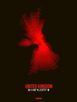 Framed United Kingdom Radiant Map 1