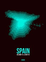 Framed Spain Radiant Map 3