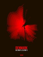 Framed Denmark Radiant Map 3