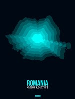 Framed Romania Radiant Map 3