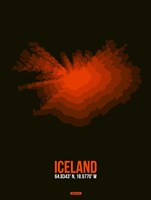 Framed Iceland Radiant Map 1