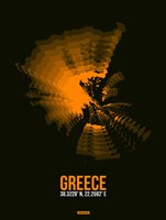 Framed Greece Radiant Map 2