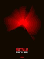 Framed Australia Radiant Map 1