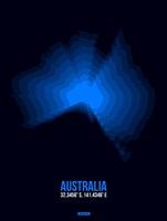 Framed Australia Radiant Map 2