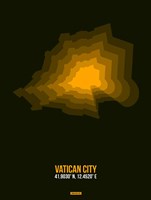 Framed Vatican City Radiant Map 2