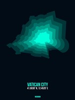 Framed Vatican City Radiant Map 3
