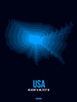 Framed USA Radiant Map 1