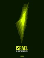 Framed Israel Radiant Map 4