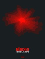 Framed Munchen Radiant Map 2