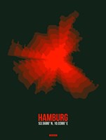 Framed Hamburg Radiant Map 4
