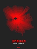 Framed Copenhagen Radiant Map 3
