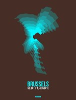Framed Brussels Radiant Map 1