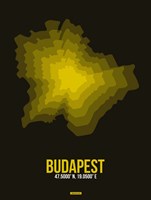 Framed Budapest Radiant Map 1