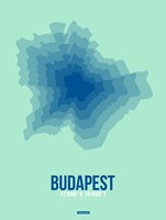 Framed Budapest Radiant Map 5