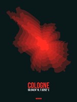 Framed Cologne Radiant Map 1
