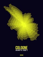 Framed Cologne Radiant Map 3