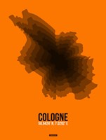 Framed Cologne Radiant Map 4