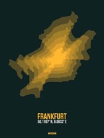 Framed Frankfurt Radiant Map 1