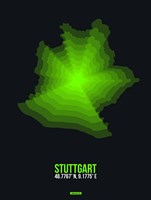 Framed Stuttgart Radiant Map 3