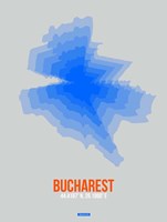Framed Bucharest Radiant Map 2