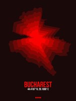 Framed Bucharest Radiant Map 4