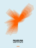 Framed Philadelphia Radiant Map 1