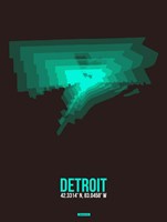 Framed Detroit Radiant Map 4