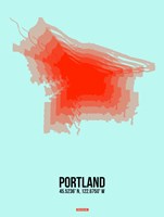 Framed Portland Radiant Map 1