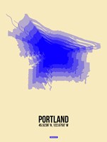 Framed Portland Radiant Map 2
