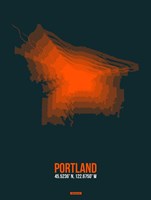 Framed Portland Radiant Map 3