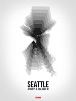 Framed Seattle Radiant Map 6