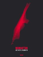 Framed Manhattan Radiant Map 3