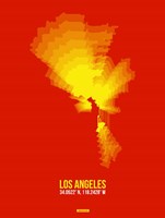 Framed Los Angeles Radiant Map 5
