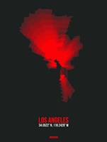Framed Los Angeles Radiant Map 6