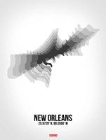 Framed New Orleans Radiant Map 4