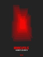 Framed Minneapolis Radiant Map 5
