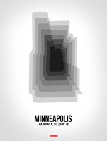 Framed Minneapolis Radiant Map 6