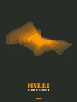 Framed Honolulu Radiant Map 5