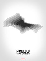 Framed Honolulu Radiant Map 6