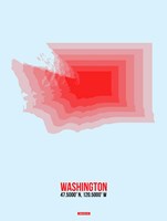 Framed Washington Radiant Map 2