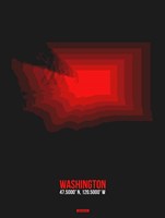 Framed Washington Radiant Map 6