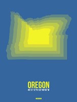 Framed Oregon Radiant Map 1