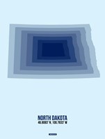 Framed North Dakota Radiant Map 2
