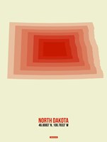 Framed North Dakota Radiant Map 3
