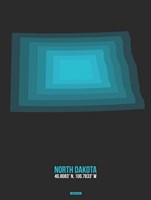 Framed North Dakota Radiant Map 4