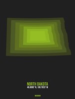 Framed North Dakota Radiant Map 5
