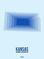 Framed Kansas Radiant Map 3