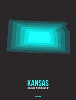 Framed Kansas Radiant Map 5
