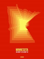 Framed Minnesota Radiant Map 2